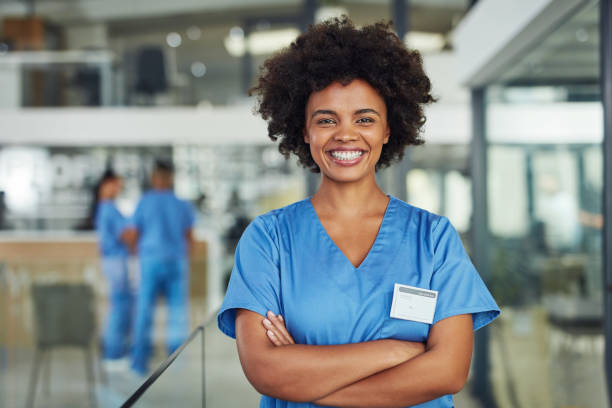 Portrait of a nurse standing in a hospital